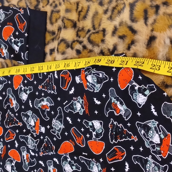 NWT KILLSTAR 2X SLEEPDRESS LONG-SLEEVED SUPER SOFT AND STRETCHY BLACK WITH ORANG - Picture 8 of 8